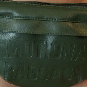 Green Leather Fanny Pack